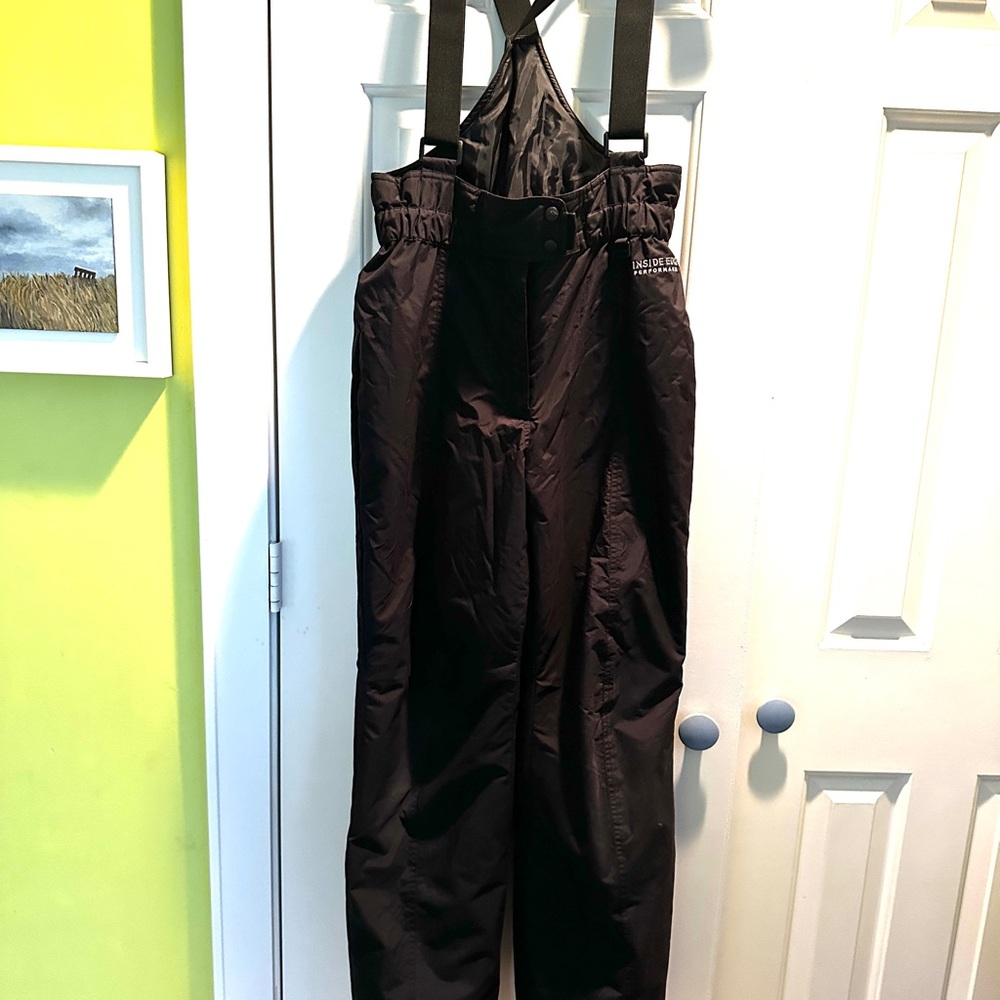 Ski Pants with Suspenders BLACK Size Medium